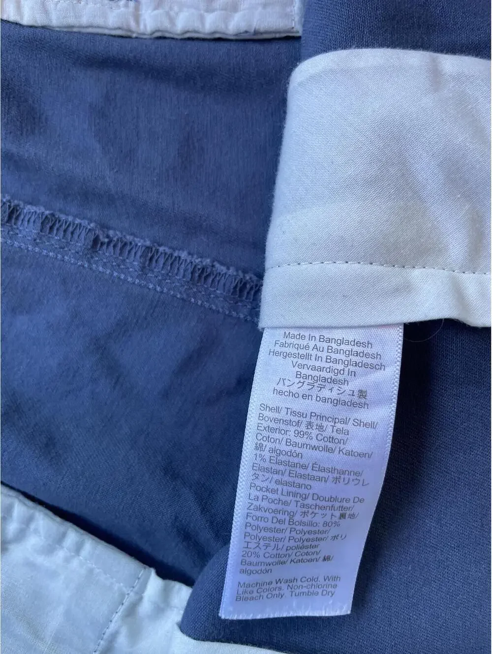 J. Crew Men's Slate Legacy Blue Flex Chino Short Size 40 Summer Preppy Golf